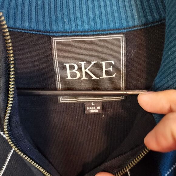 Men's BKE "Argyle" pattern zip up jacket, size Large - Picture 2 of 3